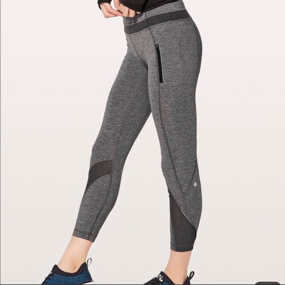LULULEMON Inspire leggings Pants 6 gray stripes